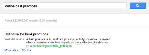 Google - search for definitions